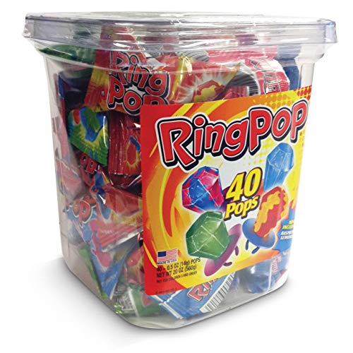 Ring Pop Hard Candy Pops, Variety Pack,2.55 pounds, 44 Count - 40 Count (Pack of 1)