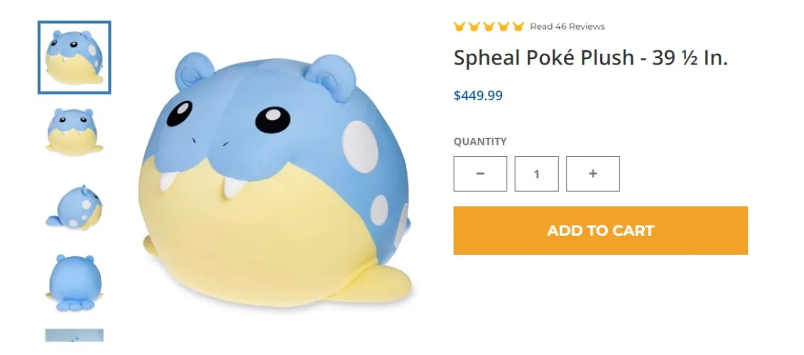Giant Pokemon seal plush