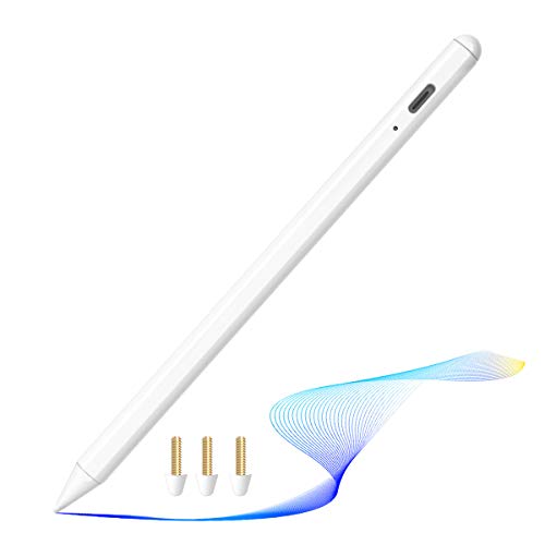 Stylus Pen for Apple iPad Pencil - Pen for iPad 10th 9th 8th 7th 6th Gen Palm Rejection for Apple Pencil 2nd Generation Compatible 2018-2022 iPad Mini 6th 5th Air 5th 4th 3rd iPad Pro 11-12.9 Inch - white