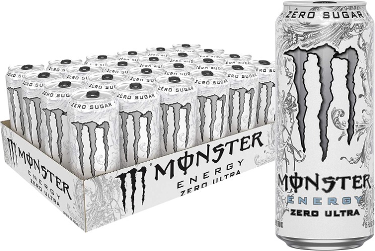 Monster Energy Zero Ultra, Sugar Free Energy Drink, 16 Fl Oz (Pack of 24) - Zero Ultra 16 Ounce (Pack of 24)