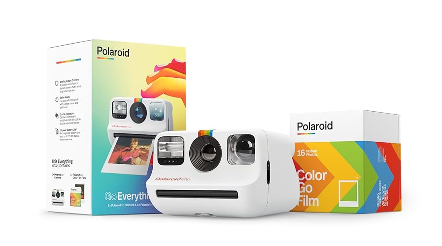 Polaroid Go Everything Box Camera and Instant Film Bundle (6036) - White - Gen1 Camera + Film