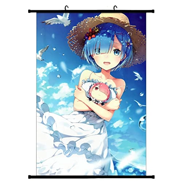 IFHDO Ram Rollbild R:Zero Poster Wallscroll Poster Scrollen Patinting Ornament Gemälde Stoff Kunstdruck als Wandbild Wanddeko Familienschlafzimmerdekor-Poster 40 x 60 cm