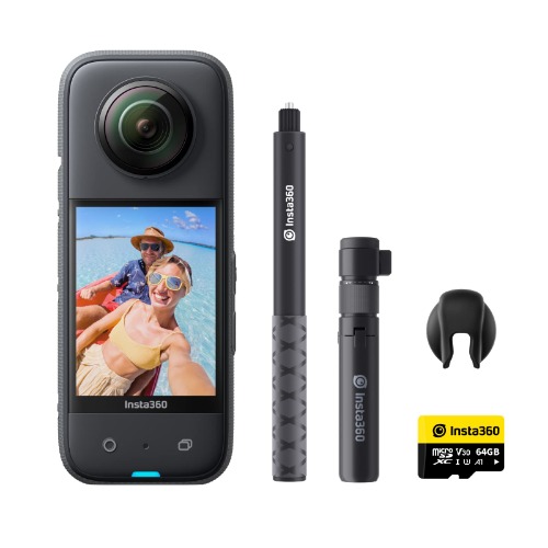 insta360 X3 - Waterproof 360 Action Camera with 1/2" 48MP Sensors, 5.7K 360 Active HDR Video, 72MP 360 Photo, 4K Single-Lens, 60fps Me Mode, Stabilization, 2.29" Touchscreen(Bullet Time Kit) - Bullet-Time Kit