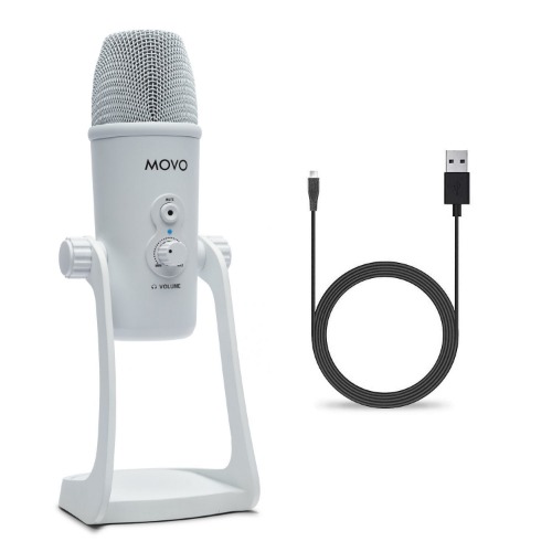 White Desktop USB Microphone