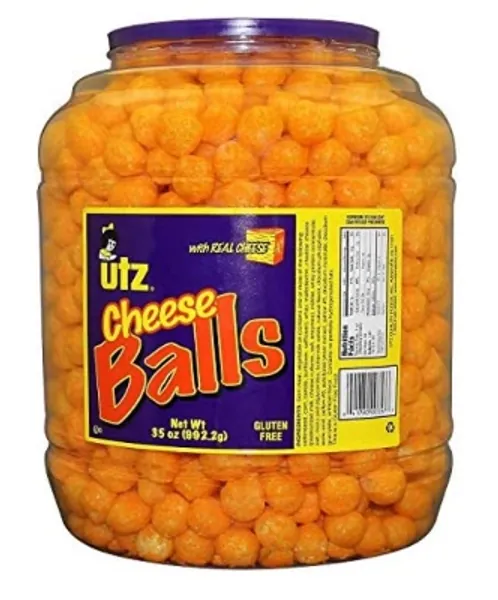 Utz Cheese Balls, 35 oz Barrel - PACK OF 2 - 
