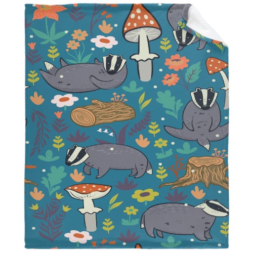 Darani Forest Badgers Lightweight Super Soft Cozy Throw Blanket Warm and Lightweight Soft Flannel Blankets 120x90 Extra Large for Family Bed Blanket