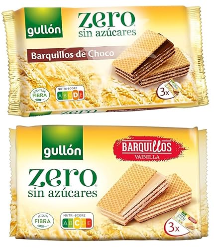 Gullon Zuckerfrei Vanille und Schokolade Kekse | 2 x 180 gm