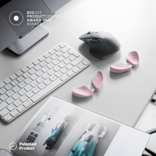 Multicolor Keyboard Wrist Rest | Pink Pads | Large