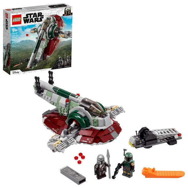 LEGO Star Wars Boba Fett’s Starship 75312 Fun Toy Building Kit; Awesome Gift Idea for Kids; New 2021 (593 Pieces) - 