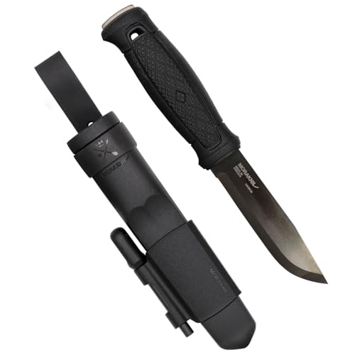 Morakniv Garberg Full Tang Fixed Blade Knife with Carbon Steel Blade - Survival Sheath - Chair