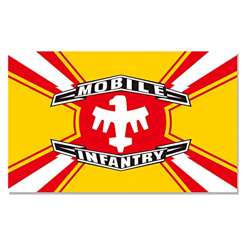 Mobile Infantry and Federation Flag Banner 3 ft x 5 ft Polyester with 2 Brass Grommets Vivid Color HD Printing Indoor Outdoor Room Man Cave Decoration
