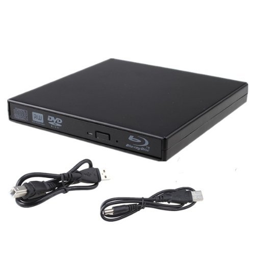 Juanery——External Blu-ray CD Drives，USB 2.0 Blu-ray DVD CD Drive/BD - ROM/DVD Player for PC Computer Various Brands of Desktop, Laptop, Super Notebook and So On (Black) - black