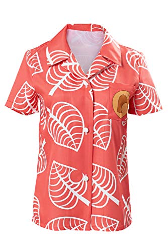 Unisex Adult Kids Animal Nook Tom Shirt Cosplay Costume Short Sleeve Button up Tops - Small - Female-isabelle