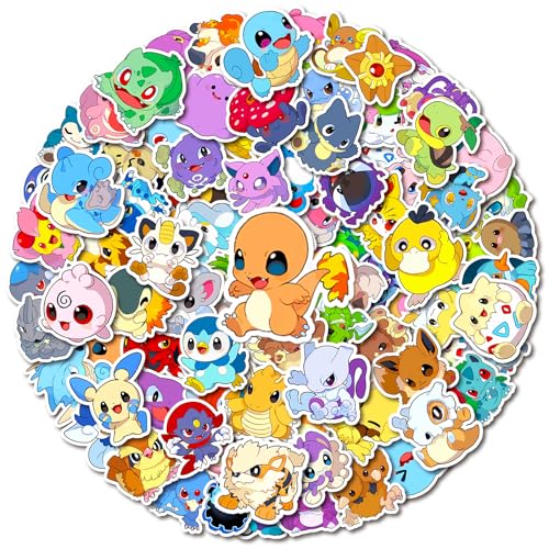 Anime Stickers 100 Pcs Cute Cartoon Stickers Comic Stickers Gift for Kids Teen Birthday Party Vinyl Waterproof Stickers for Water Bottle, Hydro Flasks, Cool Cartoon Stickers Pack