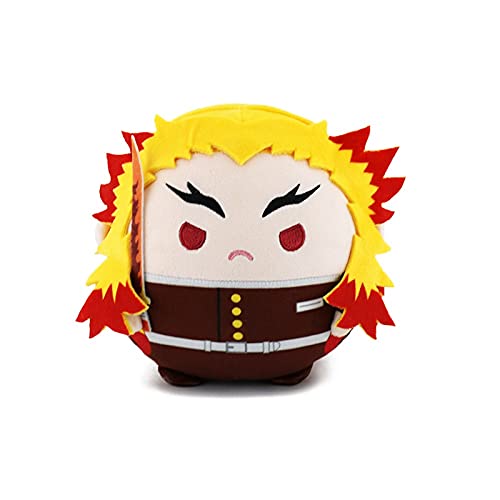 ZIFUNMUR Anime Plush Doll Toy Tanjirou Nezuko Stuffed Plushie Figures Keychain Decoration Kids Gifts Halloween Cosplay Props (Rengoku Kyoujurou, 10cm /3.94inch) - Rengoku Kyoujurou - 10 cm/3.94 in