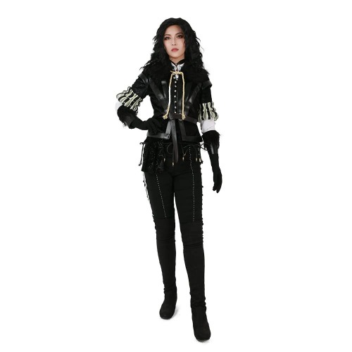 Miccostumes Women's Fashion Black Yennefer Cosplay Costume - WS