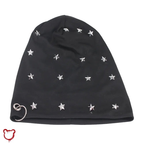 Star Beanies - Black / 54-60cm