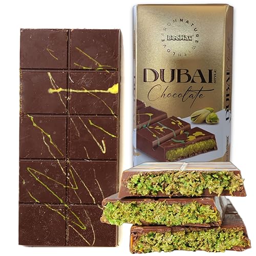 Authentic Dubai-Style Chocolate Bar | 7 oz of Luxurious Middle Eastern Indulgence | Premium Milk Chocolate, Golden Kadayif Crisps, Velvety Tahini & Hand-Harvested Pistachios – Imported from Turkey