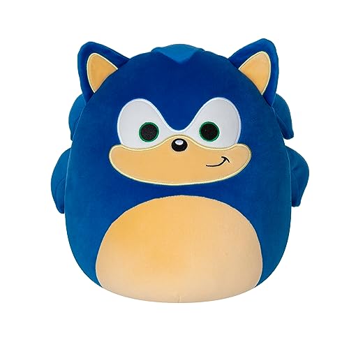 Squishmallows Sonic The Hedgehog 10-Inch Sonic Plush - Medium-Sized Ultrasoft Official Kelly Toy Plush