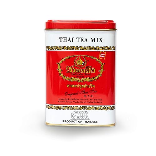 Number One Original Thai Tea Mix ChaTraMue Thai Tea for Boba Tea, Hot Tea, Iced Tea (Red Label 50 Tea Bags) - original