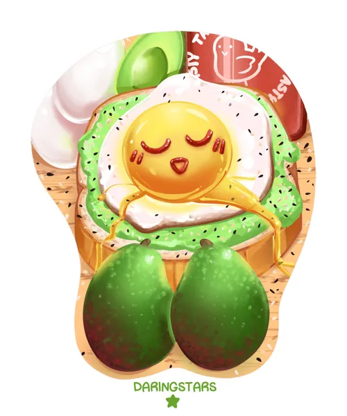 Avacado Toast 3D Mousepad