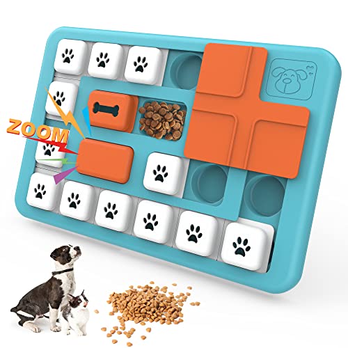 IOKHEIRA Dog Puzzle Toys Dog Puzzle Slow Feeder Toy Interactive Dog Toys, Puppy Treat Dispenser Toy with Squeaky and Non-Slip Design, Interactive Dog Puzzle Toys for IQ Training