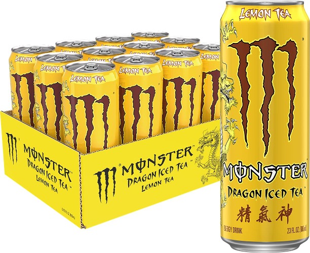 Monster Energy Dragon Iced Lemon Tea, 23 Fl Oz (Pack of 12) - Lemon Tea 23 Fl Oz (Pack of 12)