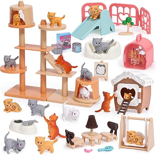 Cat Toy Figures Playset