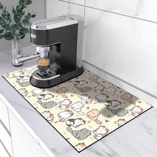 Cats Print Coffee Mat