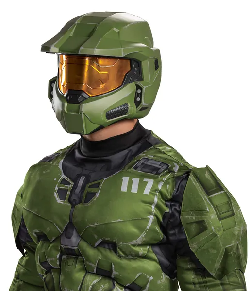 DISGUISE Officiële Halo Master Chief Infinite helm voor volwassenen, kostuumaccessoire - eenheidsmaat, Master Chief Helm, Eén maat