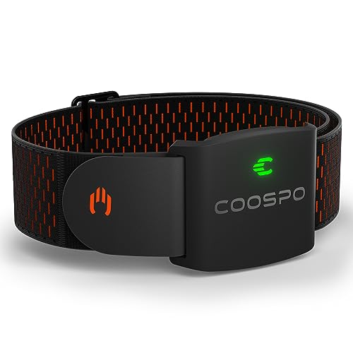 COOSPO HW9 Bluetooth 5.0 ANT+ Heart Rate Monitor Armband, Tracking HR Zones/Calories Burned, Optical HRM Sensor for Fitness Training/Cycling/Running,Compatible with Peloton,Zwift,DDP Yoga,Wahoo - Hw9 Armband Heart Rate Monitor