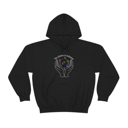 LGBTQ+ The Future is Inclusive Hoodie, Lesbian, Gay, Bisexual, Trans, Queer Witches, - Black / XL