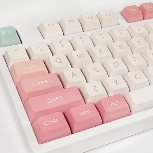 ILYCHEEGAMI PBT keycaps XDA Cute Pink keycaps Dye Sublimation Universal Mechanical Keyboard keycaps Compatible with Cherry MX switches,Gateron,Kailh TTC JWK Kawaii pbt keycap Set Keyboard keycaps - Xiyun