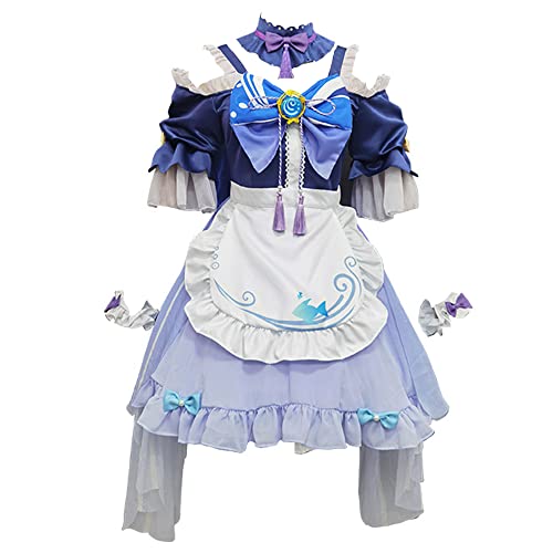 Game Genshin Impact Cosplay Costumes Sangonomiya Kokomi Cosplay Maid Uniforms Halloween Carnival Party - XX-Large
