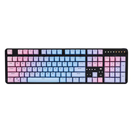YMDK Double Shot 104 Dyed PBT Shine Through Keyset OEM Profile Keycap Set for Cherry MX Switches Mechanical Keyboard 104 87 61,Sunset Gradient (Only Keycap) - Sunset Gradient
