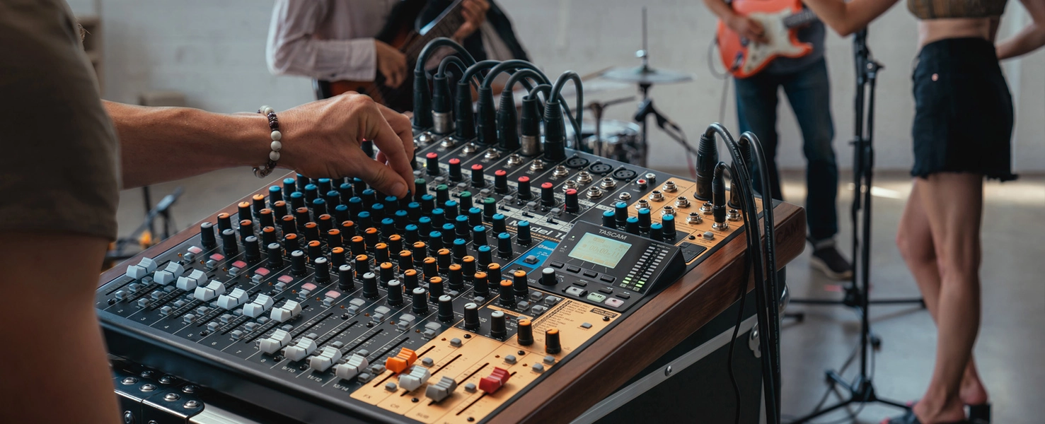 Tascam Model 16 | 16-Track Live Recorder & Mixing Console with Audio Interface