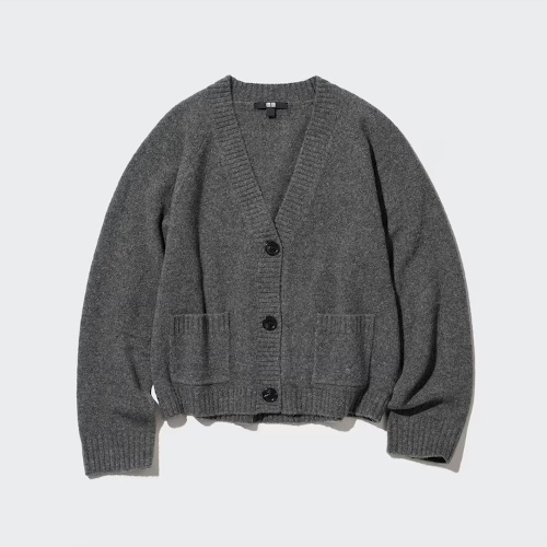 Uniqlo Light Souffle Yarn Long Sleeve Short Cardigan