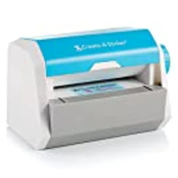 Xyron Create-a-Sticker, 5" Sticker and Label Maker Machine for Small Business and DIY Crafts, Includes Permanent Adhesive, Pre-Loaded (0501-05-10A), 9.055" x 5.709" x 5.906"