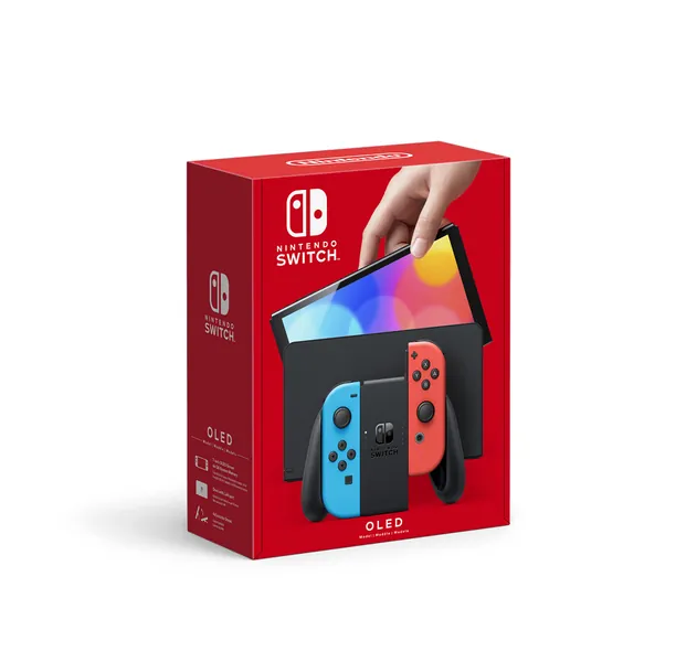 Nintendo Switch – OLED Model w/ Neon Red & Neon Blue Joy-Con - Neon Blue and Red Console