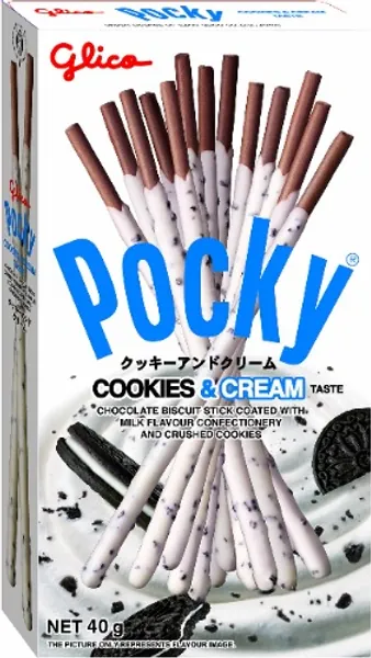 Glico Pocky Cookies and Cream Taste Biscuit Sticks 45 g