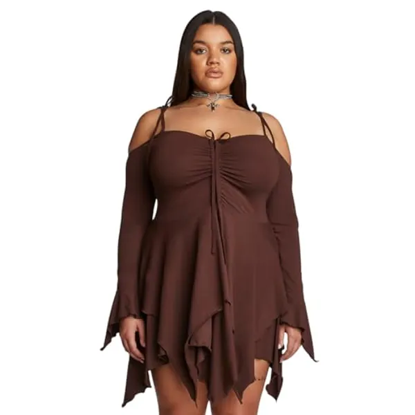 Dolls Kill F is for Fairies Handkerchief Dress by Current Mood - Off-Shoulder, Custom Fit Dress for Fairycore Fashion