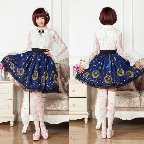 Midnight Astrology Lolita Skirt - M