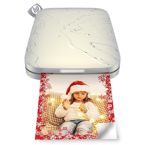 HP Sprocket Select Portable 2.3x3.4" Instant Photo Printer (Eclipse) Print Pictures on Zink Sticky-Backed Paper from your iOS & Android Device.,White - Select 2.3x3.4" - Printer