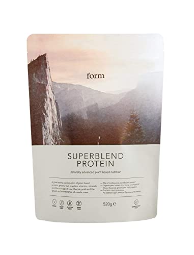 Form Superblend Protein - Vegan Protein Powder with Superfoods, Vitamins and Minerals - 20g of Plant Based Protein per Serving (Chocolate Salted Caramel) - Chocolate Salted Caramel - 520 g (Pack of 1)