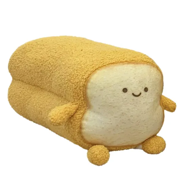 DENTRUN Toast Sliced Bread Pillow,Bread Shape Plush Pillow,Facial Expression Soft Toast Bread Food Sofa Cushion Stuffed Doll Toy for Kids Adults Gift Home Bed Room Decor (Sunday/Monday S-XL) - M 7*7*15 Inch Sunday