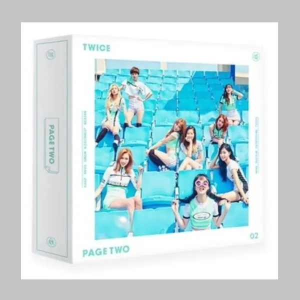TWICE - [PAGE TWO] 2nd Mini Album Mint ver. CD+72p Photo Book+7p Garland+1p Lenticular Card & Holder+3p Photo Card K-POP Sealed