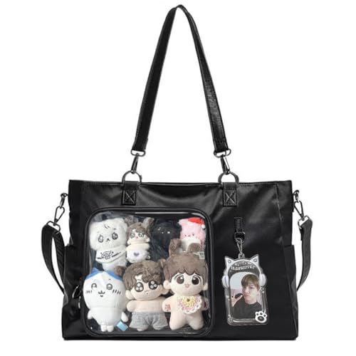 WELLRI Ita Bag with Insert Kpop Tote Bag Kawaii Anime Pin Display Bag Crossbody Bag Shoulder Bag Messenger Bag