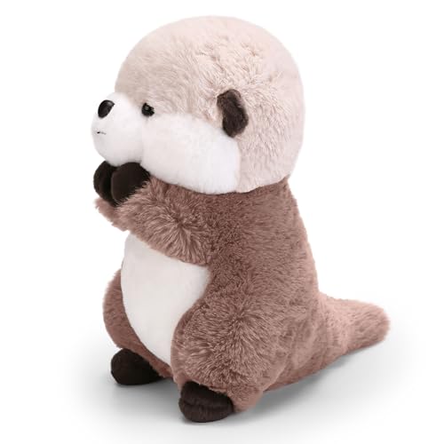 Riuhot Otter Stuffed Animals Cute Otter Plush Soft Otter Plushie Toy Stuffed Otter Gift for Kids Children Girls Boys 9.8 Inch Sea Otter Stuffed Animal - Otter