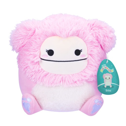 Squishmallows 8-Inch Brina Pink Bigfoot with Fuzzy Belly - Little Ultrasoft Official Kelly Toy Plush