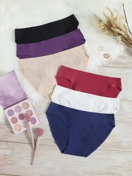 6pack Solid Seamless Panty Set